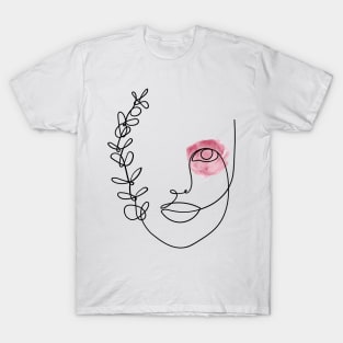 Line Art Face T-Shirt